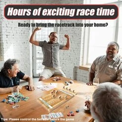 Horse Racing Oak Board Game, Come With Instructions & 11 Durable Horses Dice & Cards & Chips For Adult Family Party Man Cave Game Brain Teaser Gamble Game Chess All Ages (Standard Size) -Folkmanis Toys Shop 51Cnerhp3bL