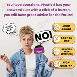 Mystic 8 Button - (15 Different Audio Answers) | New Generation Of Traditional Magic 8 Ball | Ask A YES Or NO Question | Eight Ball | Fortune Telling Ball -Folkmanis Toys Shop 51CoMb9kHLL