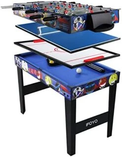 IFOYO 4 In 1 Multi Game Table For Kids, Soccer Foosball Table, Air Hockey Table, Pool Table, Table Tennis Table -Folkmanis Toys Shop 51CohBuv8lL. AC