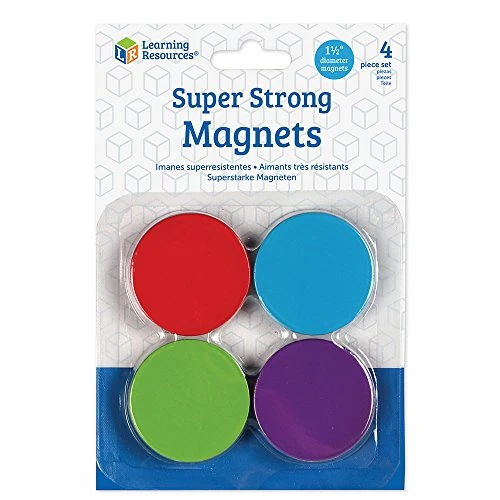 Learning Resources Super Strong Magnets, 4 Vibrant Colored Magnets, Hang On Whiteboards Or Refrigerators 6 Learning Resources Super Strong Magnets, 4 Vibrant Colored Magnets, Hang On Whiteboards Or Refrigerators - Image 4