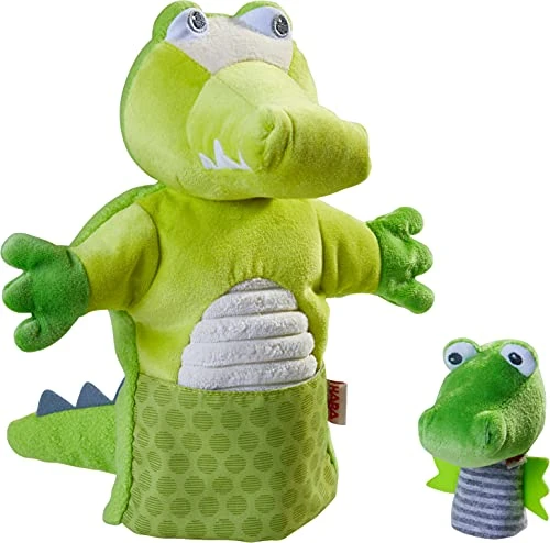 HABA Hand Puppet Crocodile With Baby Hatchling Finger Puppet 4 HABA Hand Puppet Crocodile With Baby Hatchling Finger Puppet - Image 2