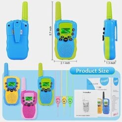 WPQOZZLP Walkie Talkies For Kids,5KMS Long Range Walkie Toy 22 Channels 2 Way Radio Toy With Backlit LCD Flashlight, Gifts Toys For 3-12 Year Old Boys Girls(3 Pack) 8 WPQOZZLP Walkie Talkies For Kids,5KMS Long Range Walkie Toy 22 Channels 2 Way Radio Toy With Backlit LCD Flashlight, Gifts Toys For 3-12 Year Old Boys Girls(3 Pack) -Folkmanis Toys Shop 51D2JGjybaL