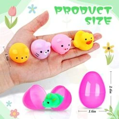 Leitee 100 Pack Easter Eggs Filled With Squishy, Squeeze Toys, Easter Eggs With Toys Inside Kawaii Party Favors For Easter Eggs Hunt Game Easter Party Baskets Stuffers -Folkmanis Toys Shop 51D2y2ipgxL