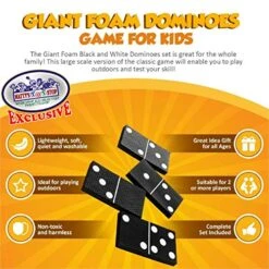 Mɑtty's Toy Stop Deluxe Giant 7" EVA Foam Dominoes Double Six, 28 Piece Set -Folkmanis Toys Shop 51D6Q0yHqlL
