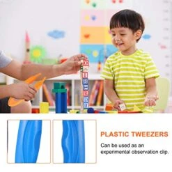 NUOBESTY Jumbo Tweezers Plastic Preschool Tweezers Color Sorting Toys Plastic Experimental Teaching Tools Develop Strength And Coordination Game For Children Toddler Kids 6pcs -Folkmanis Toys Shop 51D7dRsMoDL