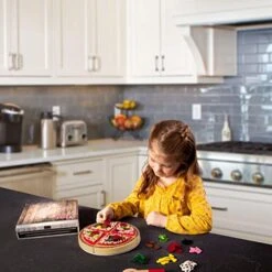 Let's Make A Pizza - Pretend Food Playset With 4 Wooden Pie Slices, 140 Felt Toppings, Wood Roller, And 3-in-1 Cardboard Box Prep Station, Oven, & Serving Table - Cute Cooking Toys For Boys & Girls 10 Let's Make A Pizza - Pretend Food Playset With 4 Wooden Pie Slices, 140 Felt Toppings, Wood Roller, And 3-in-1 Cardboard Box Prep Station, Oven, & Serving Table - Cute Cooking Toys For Boys & Girls -Folkmanis Toys Shop 51DDYxph7NL