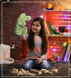 DolliBu Alligator Plush Hand Puppet For Kids - Soft Plush Stuffed Animal Hand Puppet Toy For Puppet Show Games Puppet Theaters For Kids, Adult Cute Puppets Educational Toy To Teach Children & Toddlers