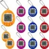 12 Pieces Virtual Electronic Digital Pets Keychain Game Keyring Retro Handheld Game Machine Nostalgic 90s Toy For Boys Girls (168 Pets, Blue, Pink, Red And Yellow)