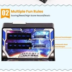 WUKO Mini Pinball Game Machine, Desktop Ball Shooting Toy, Electronic Tabletop Pinball Game, Action And Reflex Game For Children And Family 9 WUKO Mini Pinball Game Machine, Desktop Ball Shooting Toy, Electronic Tabletop Pinball Game, Action And Reflex Game For Children And Family -Folkmanis Toys Shop 51DINnpTBFL