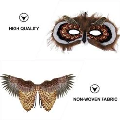 NUOBESTY Wings 1 Set Owl Wings Animal Owl Costume Set Performance Prop Kids Toy Halloween Cosplay Owl Wings Simulated Wings Props Owl Costume -Folkmanis Toys Shop 51DVytibjCL