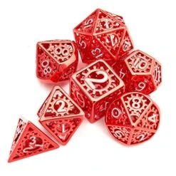 Metal Dice Set D&D, Dungeons And Dragons DND Dice Set, Retro Number Rainbow Unique Polyhedron Game Metal Dice Set