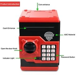 Samate Cartoon Electronic ATM Password Piggy Banks New Great Gift Toy For Children Kids Can Auto Scroll Paper Money For Children Fun Toy (Red) 16 Samate Cartoon Electronic ATM Password Piggy Banks New Great Gift Toy For Children Kids Can Auto Scroll Paper Money For Children Fun Toy (Red) -Folkmanis Toys Shop 51DeLgZerhL
