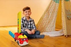 GENERIC Domino Train, Fire Truck, Building Blocks, Educational Toy, Imaginative Play, Creative Play, Domino, Dominoes 80 Pieces, Happy Stacker Game, Domino Blocks Set… -Folkmanis Toys Shop 51DgnpRwkML