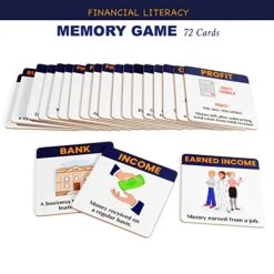 Financial Literacy Memory Matching Game, Fun And Educational Game For Children And Families, Financial Literacy Flashcards For Kids And Beginners 10 Financial Literacy Memory Matching Game, Fun And Educational Game For Children And Families, Financial Literacy Flashcards For Kids And Beginners -Folkmanis Toys Shop 51DikOzXR0L