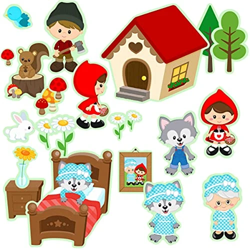 Little Red Ridding Hood Felt Figures For Flannel/Felt Board Stories PRECUT 3 Little Red Ridding Hood Felt Figures For Flannel/Felt Board Stories PRECUT