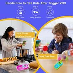 Rechargeable Walkie Talkies For Kids, 36 Hours Working Time, Outdoor Toys For Kids 6-12, Kids Two Way Radio With 3KM Long Distance, Kids Walkie Talkies, Outdoor Kids Game For Camping, Hiking -Folkmanis Toys Shop 51DnbC1KMaL