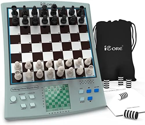 ICore Electronic Chess Set - Enhance Brain Power 30 Skill Levels &100 Preset Exercises - 14 Challenging Brain Games, Talking Chess Tutor, 1 Or 2 Player Coach Mode - Perfect For Kids And Family Fun 10 ICore Electronic Chess Set - Enhance Brain Power 30 Skill Levels &100 Preset Exercises - 14 Challenging Brain Games, Talking Chess Tutor, 1 Or 2 Player Coach Mode - Perfect For Kids And Family Fun - Image 8