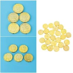 144 Pcs /2 Sets Pirates Gold Coins Plastic Currency Toy Game Props Chips Playset Party Favor For Kids 15 144 Pcs /2 Sets Pirates Gold Coins Plastic Currency Toy Game Props Chips Playset Party Favor For Kids -Folkmanis Toys Shop 51DrMA8BdzL
