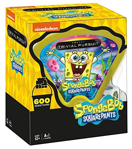 USAopoly Trivial Pursuit SpongeBob SquarePants Quickplay Edition | Trivia Game Questions From Nickelodeon's SpongeBob SquarePants | 600 Questions & Die In Travel Container | Officially Licensed SpongeBob Game 3 USAopoly Trivial Pursuit SpongeBob SquarePants Quickplay Edition | Trivia Game Questions From Nickelodeon's SpongeBob SquarePants | 600 Questions & Die In Travel Container | Officially Licensed SpongeBob Game