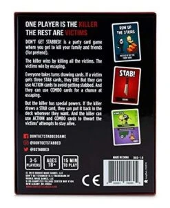 Rookie Mage Games Don't Get Stabbed!: The Party Game Where You Get To Kill Your Family And Friends (for Pretend). Exciting Adult Card Game For Horror Movie Fans! -Folkmanis Toys Shop 51E0Vy1MJmL