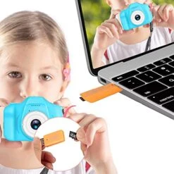 Kids Camera Toys Gifts For Boys Girls, Selfie Children Digital Video Shockproof Camcorder With Front Rear Dual-Lens, Best Christmas Birthday Gift For Kids, 32GB SD Card Included, Blue 9 Kids Camera Toys Gifts For Boys Girls, Selfie Children Digital Video Shockproof Camcorder With Front Rear Dual-Lens, Best Christmas Birthday Gift For Kids, 32GB SD Card Included, Blue -Folkmanis Toys Shop 51E12GZLcCL