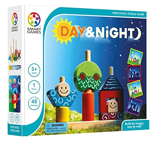 SmartGames Day & Night Wooden Cognitive Skill-Building Puzzle Game Featuring 48 Playful Challenges For Ages 2+ 4 SmartGames Day & Night Wooden Cognitive Skill-Building Puzzle Game Featuring 48 Playful Challenges For Ages 2+ - Image 2