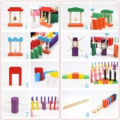 BigOtters Extra Large Domino Blocks Set, 108PCS Domino Starter Kit Colorful Wooden Domino Blocks Racing Tile Game Educational Toys For Boys Girls Birthday Gift Party Favor -Folkmanis Toys Shop 51E8nXMjTvL