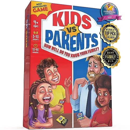 Kids VS Parents - Family Game For Kids And Adults | Games For Family Game Night | Kids Games Ages 4-12 (200 Conversation Starter Cards, 10-90 Minutes Play Time) 3 Kids VS Parents - Family Game For Kids And Adults | Games For Family Game Night | Kids Games Ages 4-12 (200 Conversation Starter Cards, 10-90 Minutes Play Time)