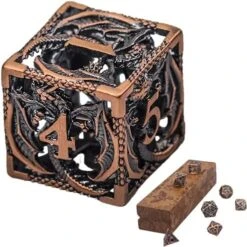 Metal Dragon DND Dice Set,Copper Material D&D Style Dice For Medieval Fantasy RPG,7 Dies With Tin Box,Silver Dragon 19 Metal Dragon DND Dice Set,Copper Material D&D Style Dice For Medieval Fantasy RPG,7 Dies With Tin Box,Silver Dragon -Folkmanis Toys Shop 51EM8fHmHZL. AC
