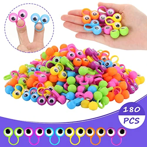 Libima 180 Pcs Eye Finger Puppets Googly Eye Rings Wiggly Eyeball Finger Puppet Rings Plastic Eye On Party Favor Toys For Classroom Reading Prizes Goodie Bag Stuffer Festivals Decorations, 6 Color 6 Libima 180 Pcs Eye Finger Puppets Googly Eye Rings Wiggly Eyeball Finger Puppet Rings Plastic Eye On Party Favor Toys For Classroom Reading Prizes Goodie Bag Stuffer Festivals Decorations, 6 Color - Image 4