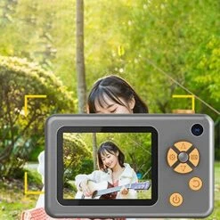 Kids Camera, Classic Design, 1080P HD, Music Playback, Video Recording, Built-in Games, Flash Light Effect, Children Digital Selfie Camera, Electronic Toy Gift For Birthday Holiday (Black) -Folkmanis Toys Shop 51ESSYDzpQL