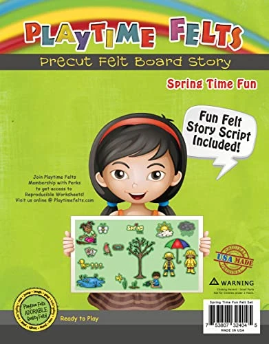 Spring Time Fun Felt Set By Playtime Felts | 16 PRECUT & READY TO PLAY Felt Figures For Flannel Board Teaching For Toddlers, Preschoolers And Kindergarten - ADORABLE Felt Characters 7 Spring Time Fun Felt Set By Playtime Felts | 16 PRECUT & READY TO PLAY Felt Figures For Flannel Board Teaching For Toddlers, Preschoolers And Kindergarten - ADORABLE Felt Characters - Image 5
