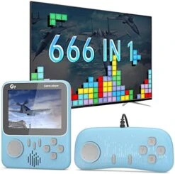 Fadist Handheld Game Console, Retro Game Console With 666 Classic Games, 3.5'' Color Display,Rechargeable Battery, Support For 2 Players & TV, Ideal Gift For Kids, Friend, Lover -Folkmanis Toys Shop 51EZAIdGpmL. AC