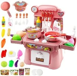Kitchen Toys Imitated Chef Light Music Pretend Cooking Food Play Dinnerware Set Safe Cute Children Girl Toy Gift Fun Game Toy Kitchen Sink With Running Water And Electronic Induction Stove -Folkmanis Toys Shop 51EZzLUAhyL. AC
