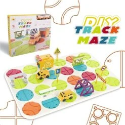 Brain Teasers Kid Puzzle Board Games - STEM Toy Track Maze School Bus Has Music Lamplight Effects, Educational Montessori Birthday Gift For Ages 3-12 Year Old Boys Girls, Interactive Toys For Kids 3-5