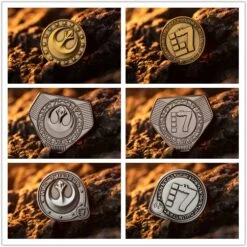 New Republic Credits Boba Cosplay Props Mando Collecting Coins Currency Metal Commemorative Coins (3 Coins) Metallic -Folkmanis Toys Shop 51EfKvWlg5L