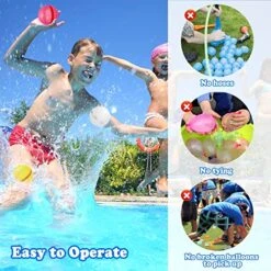 Reusable Water Balloons, 6 Packs Water Bomb Balloons Latex-Free Silicone Water Splash Ball With Mesh Bag, Self Sealing Quick Fill Summer Pool Toys Splash Balls For Boys And Girls -Folkmanis Toys Shop 51EgxmX3LkL