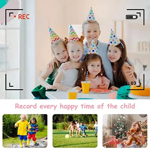 XSPANDER Kids Camera For Age 3-10 Kids Girls Gift For Christmas 1080P HD Digital Video Children Camera Birthday New Years Portable Toys Toddler Photo With Games For 3 4 5 6 7 8 9 10 Year Old Pink 7 XSPANDER Kids Camera For Age 3-10 Kids Girls Gift For Christmas 1080P HD Digital Video Children Camera Birthday New Years Portable Toys Toddler Photo With Games For 3 4 5 6 7 8 9 10 Year Old Pink - Image 5