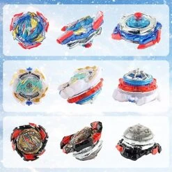 MEDMHSMA Bey Battling Top Battle Stadium Battle Set, 6 Battling Tops, 2 Latest Launchers, And 1 Flame Themed Arena, Great Gift For Kids Boys Age 6 And Up,Blue -Folkmanis Toys Shop 51EqrFea7KL