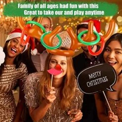 Baicai Inflatable Reindeer Antler Toss Headband Game Christmas Toy, For Kids Adults Family Christmas Party Favors Outdoor Indoor Ring Toss Xmas Games, 2 Antlers & 10 Rings & 1 Air Pump 9 Baicai Inflatable Reindeer Antler Toss Headband Game Christmas Toy, For Kids Adults Family Christmas Party Favors Outdoor Indoor Ring Toss Xmas Games, 2 Antlers & 10 Rings & 1 Air Pump -Folkmanis Toys Shop 51EtjB73RyL
