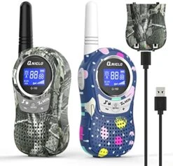 Qniglo Kids Walkie Talkies 2 Pack, Rechargeable Walkie Talkies For Kids/Adults, Long Range Walkie Talkie Radios With VOX For Outdoor Camping Game Xmas Toys Gifts For 4 5 6 7 8 9 10-Year-Old Girls Boys -Folkmanis Toys Shop 51EvnXtrBuL. AC 1