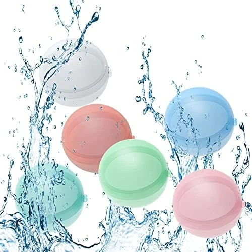 Diulazin Reusable Water Balloons Self-Sealing Easy Quick Refill Bomb Splash Ball For Swimming Pool Beach Outdoor Activities Children's Water Games Summer Party Gift (6pcs) 7 Diulazin Reusable Water Balloons Self-Sealing Easy Quick Refill Bomb Splash Ball For Swimming Pool Beach Outdoor Activities Children's Water Games Summer Party Gift (6pcs) - Image 5