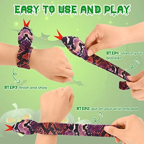 16Pcs Snake Slap Bracelets, Reptile Party Favors Snake Snap Bracelet Slap Bracelets Stuffed Snap Bands Fuzzy Animal Slap On Bracelet For Kids Reptile Birthday Party Supplies Christmas Gifts, 16 Styles … 6 16Pcs Snake Slap Bracelets, Reptile Party Favors Snake Snap Bracelet Slap Bracelets Stuffed Snap Bands Fuzzy Animal Slap On Bracelet For Kids Reptile Birthday Party Supplies Christmas Gifts, 16 Styles … - Image 4