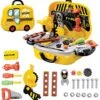 Toy Chef Kids' Pretend Tool Workshop Set - Screwdrivers, Hammer, Wrench, Screws & More Hand Tools For Boys & Girls - 31 Pieces Construction Learning Game With Storage Case - 3 Years Old And Up -Folkmanis Toys Shop 51F92yKeVvL