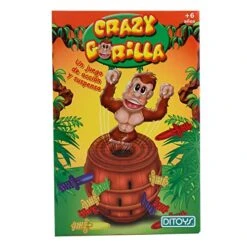 DITOYS Crazy Gorilla Board Game | Family Kids Games | Fun Games For Young Adults | Little Treasures Pop Up Gorilla Game For Children Educational Board Games | 2-4 Player Games In Spanish -Folkmanis Toys Shop 51FARIfy7FL