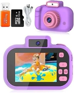 Kids Camera For Girls Boys,Upgraded 40MP Selfie Digital Dual Camera,1080P HD 2.0'' Screen Anti-Drop, For 3 4 5 6 7 8 Years Old Girls Toddler,Christmas Birthday Gifts For Kids,32GB SD Card(Blue) -Folkmanis Toys Shop 51FBQ7oRaL. AC