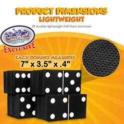 Mɑtty's Toy Stop Deluxe Giant 7" EVA Foam Dominoes Double Six, 28 Piece Set -Folkmanis Toys Shop 51FDLbV8gNL