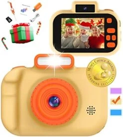 Kids Camera For Girls Boys,Upgraded 40MP Selfie Digital Dual Camera,1080P HD 2.0'' Screen Anti-Drop, For 3 4 5 6 7 8 Years Old Girls Toddler,Christmas Birthday Gifts For Kids,32GB SD Card(Blue) -Folkmanis Toys Shop 51FJksWZtpL. AC