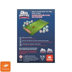 FoxMind Games: Sports Dice, Football, Roll Your Way To The End Zone, Easy To Learn, Fun To Play, Play With Up To 4 Players, For Ages 7 And Up -Folkmanis Toys Shop 51FLmg7zHXL