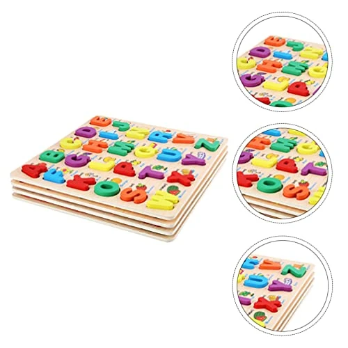 Toyvian Kids Educational Toys Wooden Alphabet Puzzle ABC Letters Sorting Board Blocks Matching Game Montessori Jigsaw Early Learning Educational Toy 4 Sets 4 Toyvian Kids Educational Toys Wooden Alphabet Puzzle ABC Letters Sorting Board Blocks Matching Game Montessori Jigsaw Early Learning Educational Toy 4 Sets - Image 2